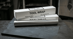 Stainless steel tool wrap for preventing oxidation during industrial heat treatment in Malaysia.